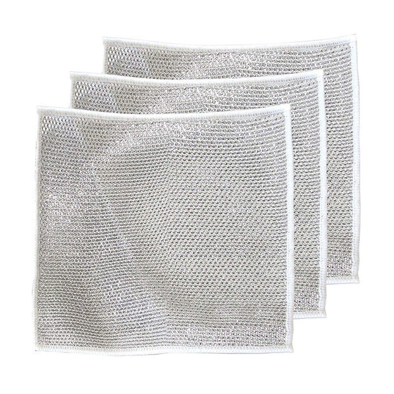 Cleaning Cloth Grid Oil-free Rag Kitchen Stove Dish Washing Pot Cleaning Cloth