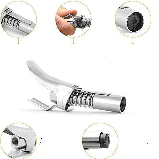 High pressure grease nozzle silver