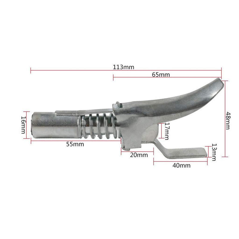 High pressure grease nozzle silver