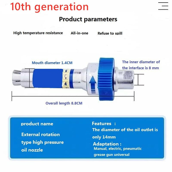 Pneumatic Electric Grease Gun Grease Nipple